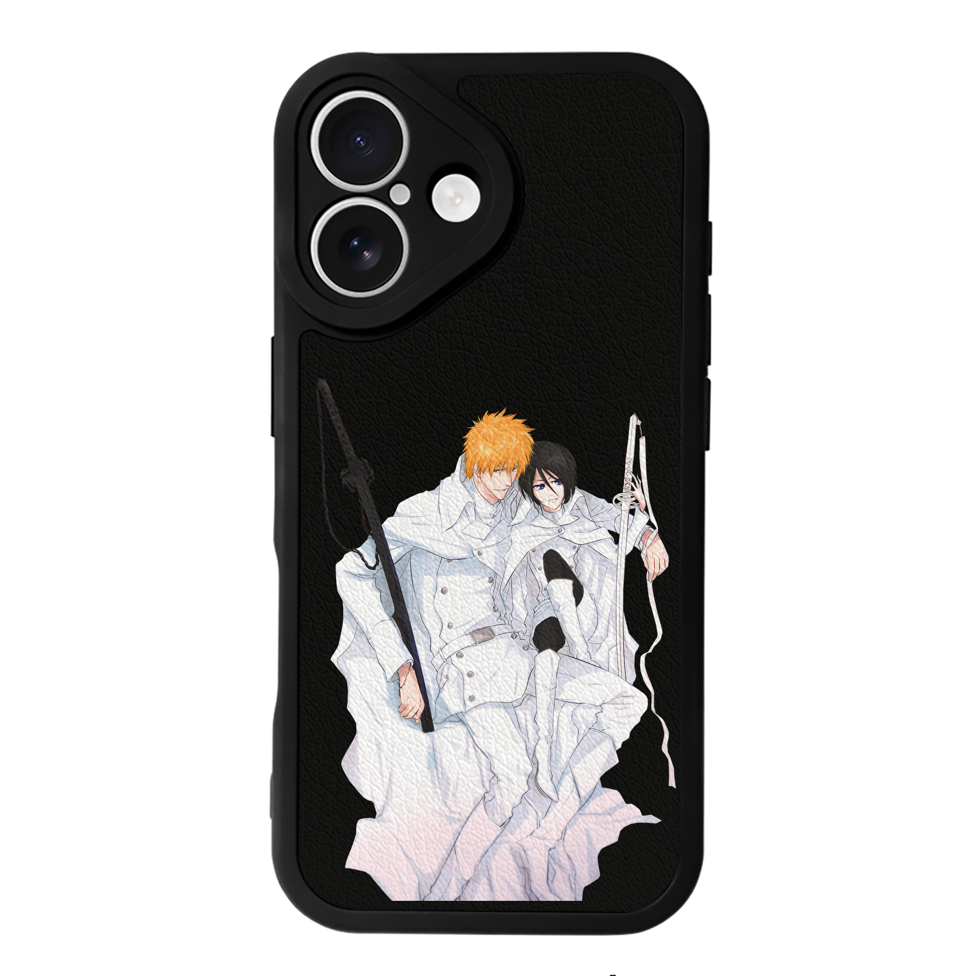 ブリーチ 黒崎一護（くろさき いちご）BLEACH Kurosaki Ichigo 【iPhone 16シリーズ対応】シリコンスマホケース（レザー調） 材質：シリコン